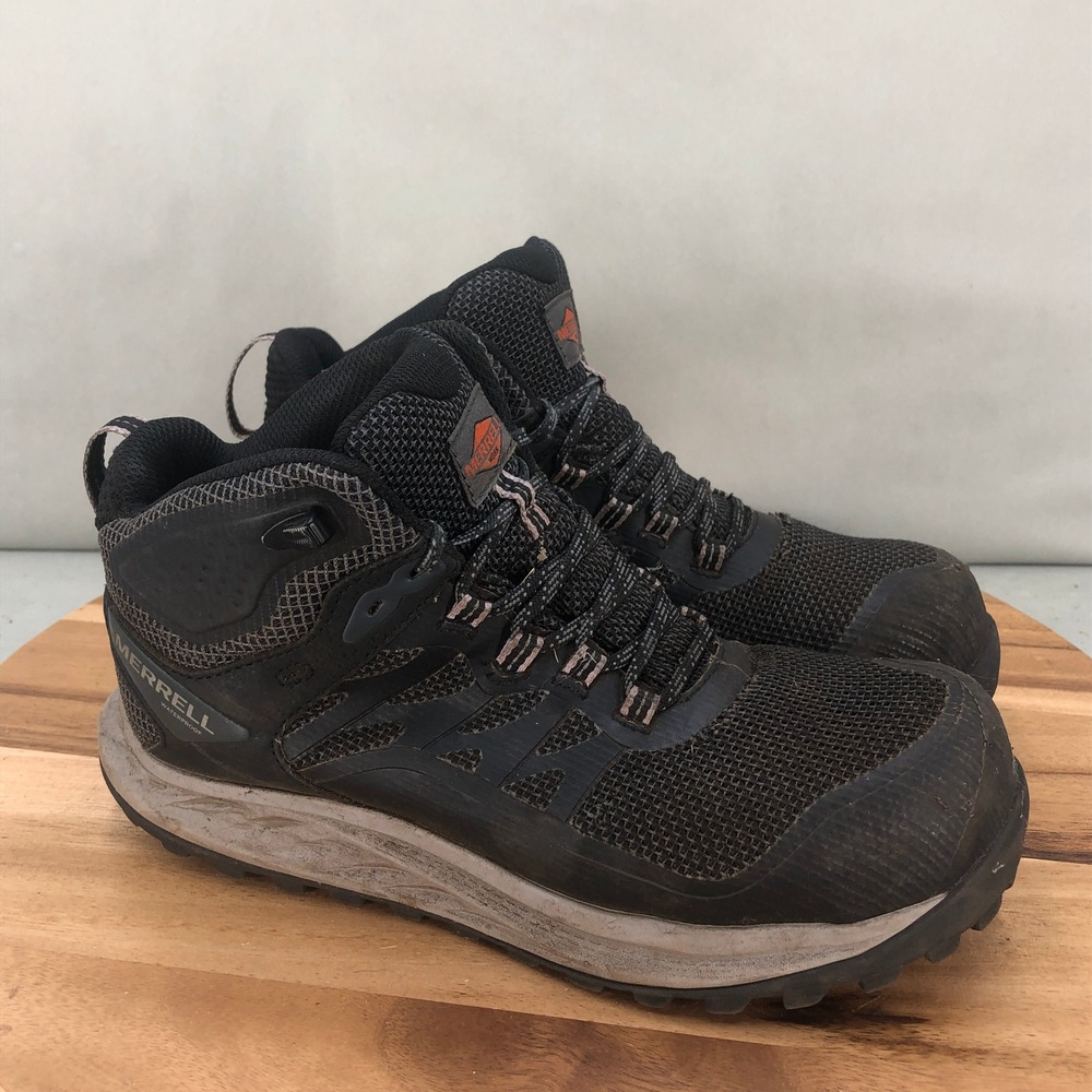 Merrell Work Waterproof Composite Toe Brown Hiking Boots Size 8 M